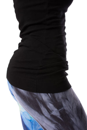 Hard Tail Forever - Baby Ribbed Skinny Mini Dress (T-150, Black) alt view 8