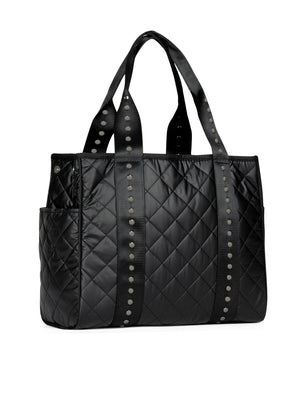 Haute Shore - Jaime Carbon Tote Bag (Jaime, Black w/Gunmetal Studded Straps) alt view 2