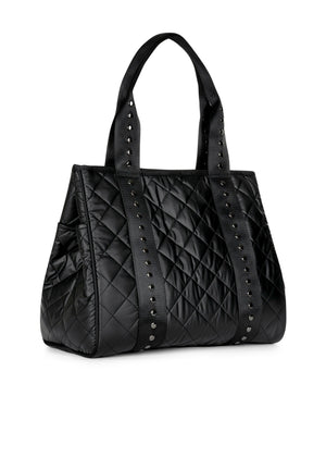 Haute Shore - Jaime Carbon Tote Bag (Jaime, Black w/Gunmetal Studded Straps) alt view 3