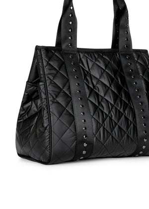 Haute Shore - Jaime Carbon Tote Bag (Jaime, Black w/Gunmetal Studded Straps) alt view 4
