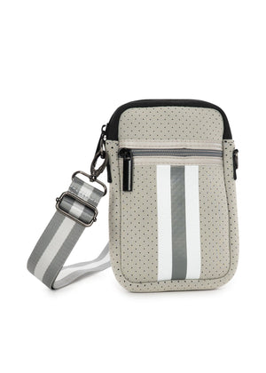 Haute Shore - Casey Cruise Neoprene Cell Phone Case (Putty w/White Charcoal Stripe) alt view 1