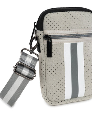 Haute Shore - Casey Cruise Neoprene Cell Phone Case (Putty w/White Charcoal Stripe) alt view 2