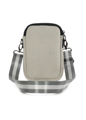 Haute Shore - Casey Cruise Neoprene Cell Phone Case (Putty w/White Charcoal Stripe) alt view 3