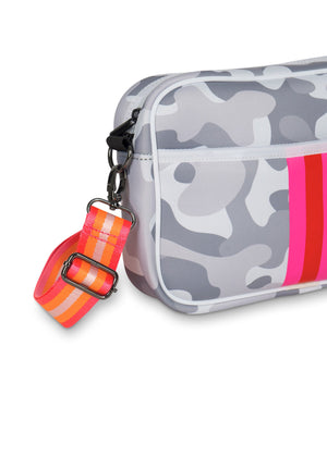 Haute Shore - Drew Rise Crossbody (Drew, Grey Camo w/Pink & Red Stripe) alt view 3