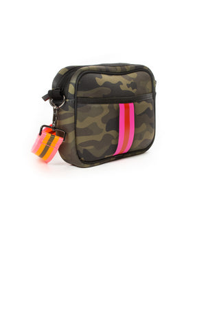Haute Shore - Drew Showoff Crossbody (Drew, Green Camo w/Orange & Pink Stripe) alt view 1