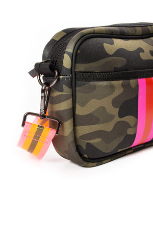 Haute Shore - Drew Showoff Crossbody (Drew, Green Camo w/Orange & Pink Stripe) alt view 3