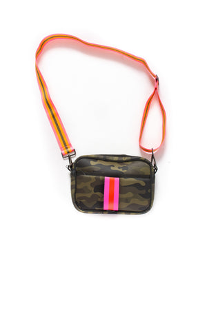 Haute Shore - Drew Showoff Crossbody (Drew, Green Camo w/Orange & Pink Stripe) alt view 4