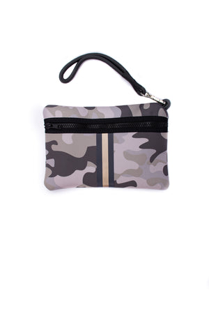 Haute Shore - Greyson New Midtown Neoprene Tote Bag w/Zipper Wristlet Inside (Greyson, White w/Black & Silver Stripe) alt view 4