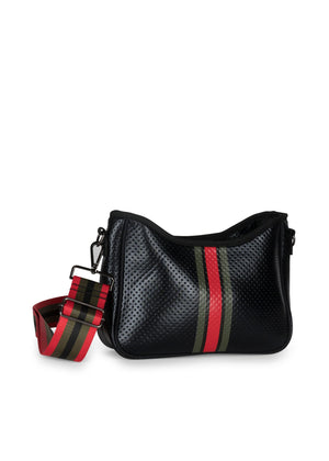 Haute Shore - Blair Bello Neoprene Crossbody (Black w/Red & Green Stripe) alt view 1