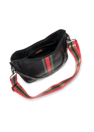 Haute Shore - Blair Bello Neoprene Crossbody (Black w/Red & Green Stripe) alt view 5