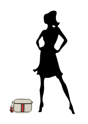 Haute Shore - Drew Roma Crossbody (Beige w/Olive, Black, & Red Stripe) alt view 1