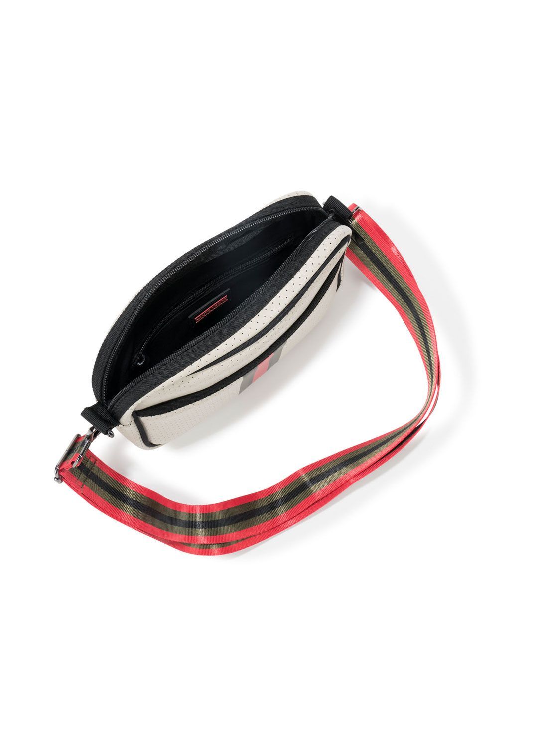Haute Shore - Drew Roma Crossbody (Beige w/Olive, Black, & Red Stripe) alt view 5