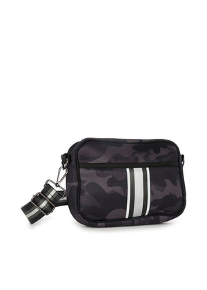 Haute Shore - Drew Prime Crossbody (Black Camo w/White, Black, & Silver Stripe) alt view 1