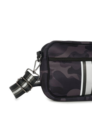 Haute Shore - Drew Prime Crossbody (Black Camo w/White, Black, & Silver Stripe) alt view 2