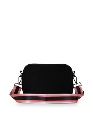 Haute Shore - Drew Disco Crossbody (Drew, Silver w/Hot Pink & Black Stripe) alt view 4