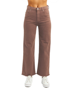 Tractr Taupe High Rise Crop Jean