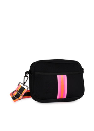 Haute Shore - Drew Rave Crossbody (Drew, Black w/Pink & Orange Stripe) alt view 1