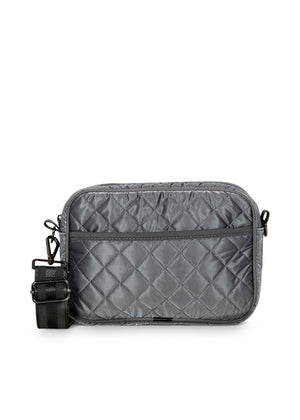 Haute Shore - Drew Shadow Puffer Crossbody (Drew, Charcoal Reflective Quilted Puffer)