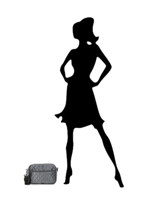 Haute Shore - Drew Shadow Puffer Crossbody (Drew, Charcoal Reflective Quilted Puffer) alt view 3