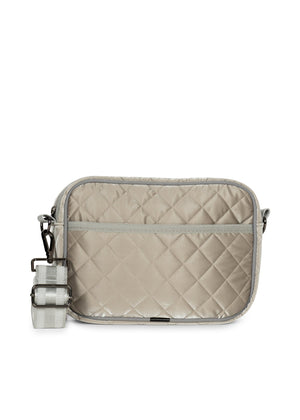 Haute Shore - Drew Beam Puffer Crossbody (Drew, Greige Reflective Quilted Puffer)