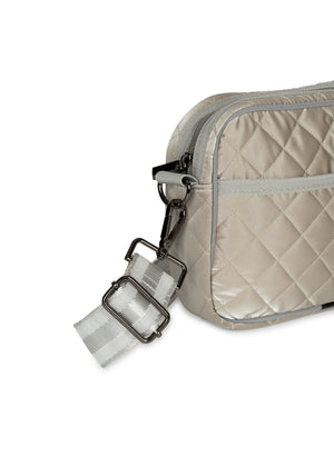 Haute Shore - Drew Beam Puffer Crossbody (Drew, Greige Reflective Quilted Puffer) alt view 3