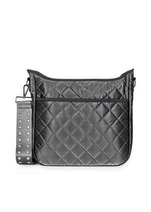 Haute Shore - Perri Shadow Puffer Crossbody (Perri, Charcoal Reflective Quilted Puffer)