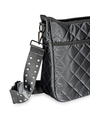 Haute Shore - Perri Shadow Puffer Crossbody (Perri, Charcoal Reflective Quilted Puffer) alt view 3