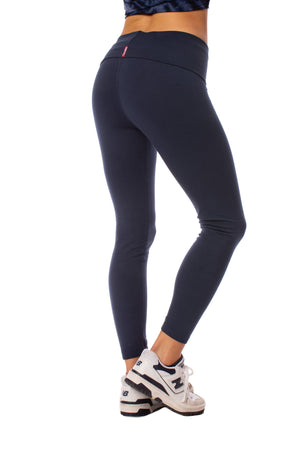 Hard Tail Forever - Contour Roll Down Ankle Legging (W-338, Navy) alt view 1