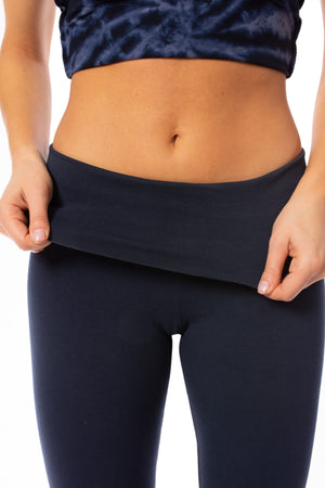 Hard Tail Forever - Contour Roll Down Ankle Legging (W-338, Navy) alt view 3