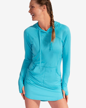 BloqUV Turquoise Hoodie Dress