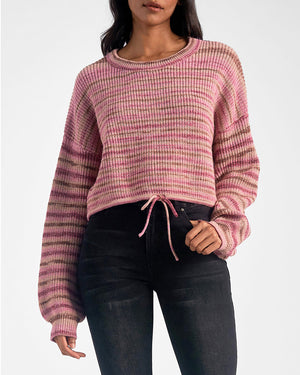 Elan Drawstring Stripe Sweater