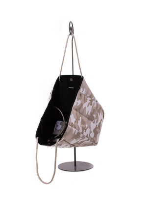 Haute Shore - Greyson Sahara Neoprene Tote Bag w/Zipper Wristlet Inside (Greyson, Beige Camo w/White & Rosegold Stripe) alt view 4