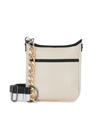 Haute Shore - Jeri Lady Crossbody (Beige w/Beige Camo and Gold Chain Strap)
