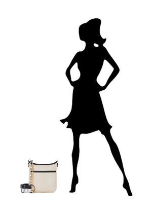 Haute Shore - Jeri Lady Crossbody (Beige w/Beige Camo and Gold Chain Strap) alt view 6