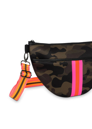 Haute Shore - Brett Showoff Belt Bag (Bret, Green Camo/Pink Orange Stripe) alt view 1