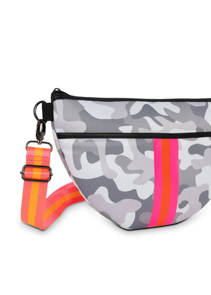 Haute Shore - Brett Rise Belt Bag (Bret, White Camo w/Pink Orange Stripe) alt view 2