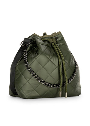 Haute Shore - Lindsey Avenue Puffer Bucket Bag (Lindsey, Army Green) alt view 2