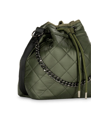 Haute Shore - Lindsey Avenue Puffer Bucket Bag (Lindsey, Army Green) alt view 4