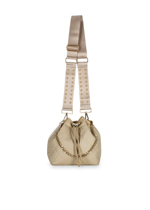 Haute Shore - Lindsey Buff Puffer Bucket Bag (Lindsey, Beige Leatherette Puffer) alt view 1