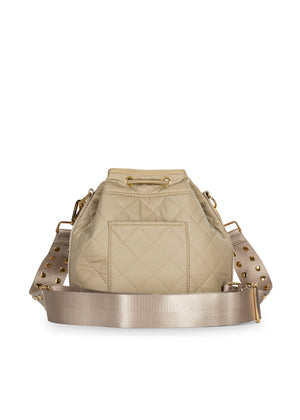 Haute Shore - Lindsey Buff Puffer Bucket Bag (Lindsey, Beige Leatherette Puffer) alt view 4