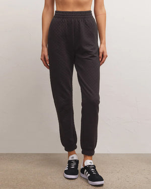 Z Supply Black Slim Quilted Jogger