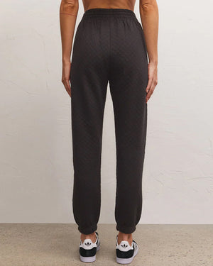 Z Supply Black Slim Quilted Jogger alt view 1