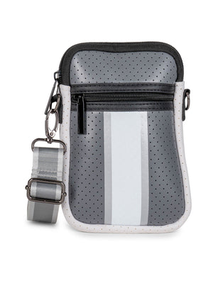 Haute Shore - Casey Sahara Neoprene Cell Phone Case (Casey, Beige Camo w/White & Rosegold Stripe)