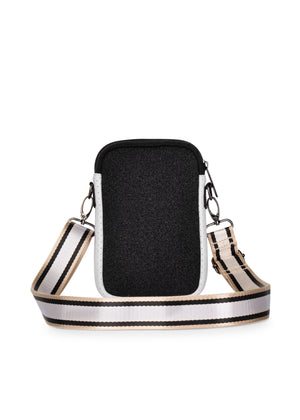 Haute Shore - Casey Bravo Neoprene Cell Phone Case (Casey, Black Denim w/Rosegold and White Stripe) alt view 4