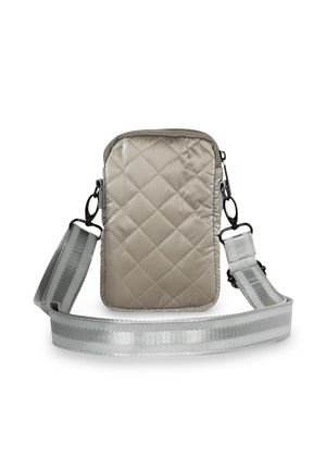 Haute Shore - Casey Beam Neoprene Cell Phone Case (Casey, Greige Reflective Quilted Puffer) alt view 4