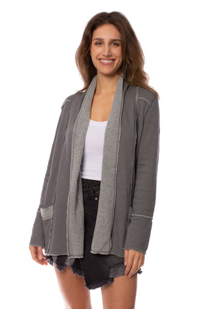 Hard Tail Forever - Slouchy Cardigan (SHE-02, Bullet) alt view 1