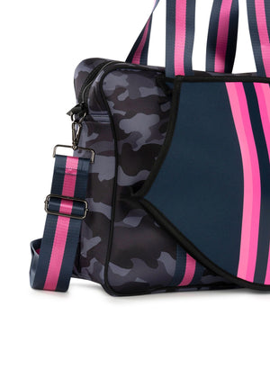 Haute Shore - Billie Amaze Tennis Bag (Billie, Navy Camo w/Pink & Navy Stripes) alt view 2