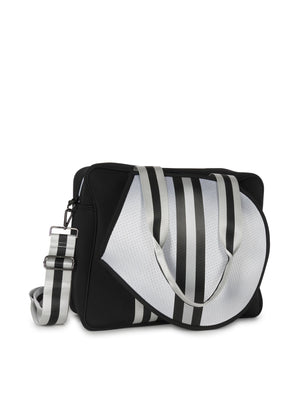 Haute Shore - Billie City Tennis Bag (Billie, Black & Silver w/Black & Silver Stripe) alt view 5