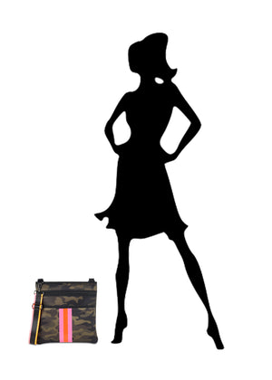 Haute Shore - Peyton Thrill Crossbody (Peyton, Camo Green w/Orange & Pink Stripe) alt view 6