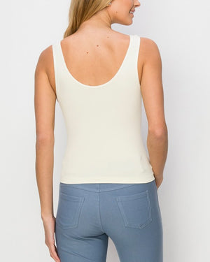 Yelete Ivory Reversible Crop Tank